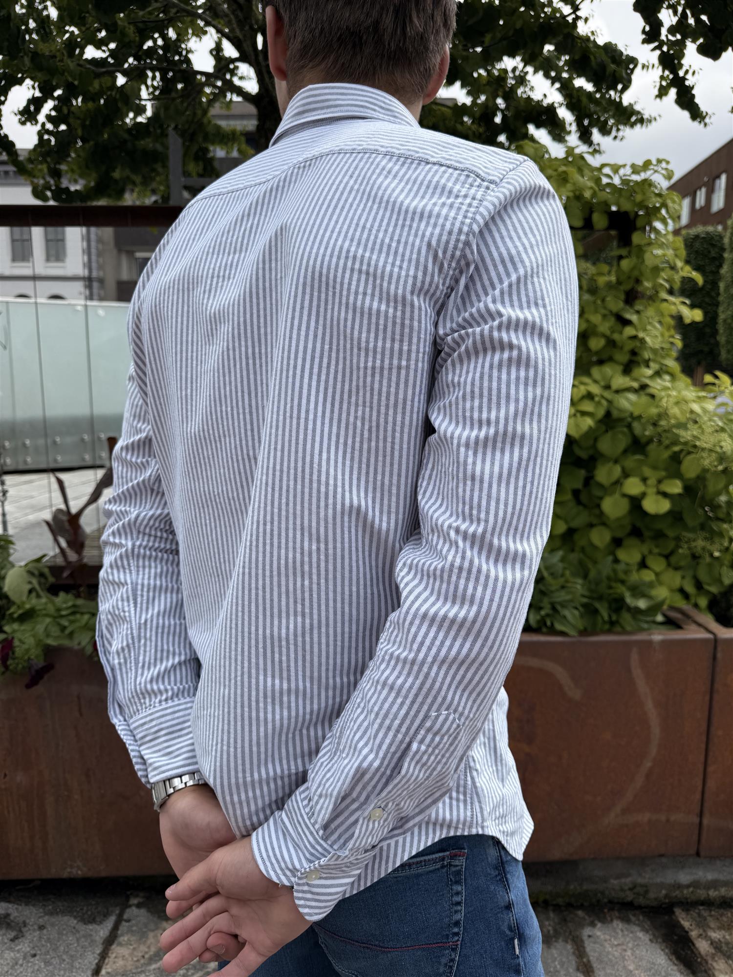 Image of Oxford shirt men stripes