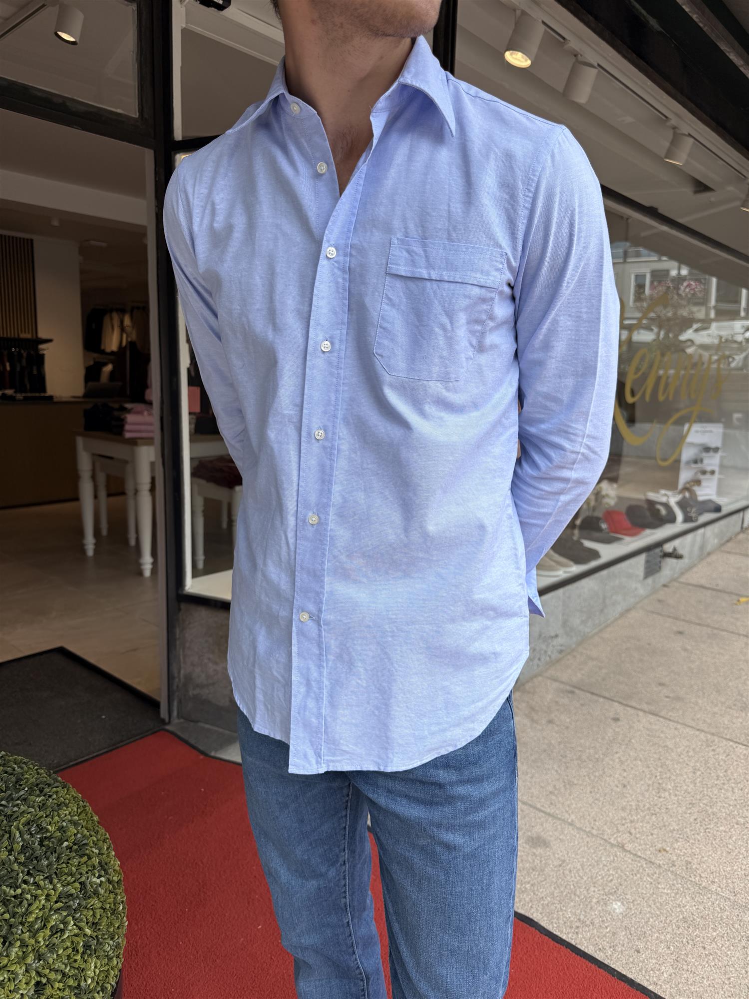 Image of Oxford shirt men blue